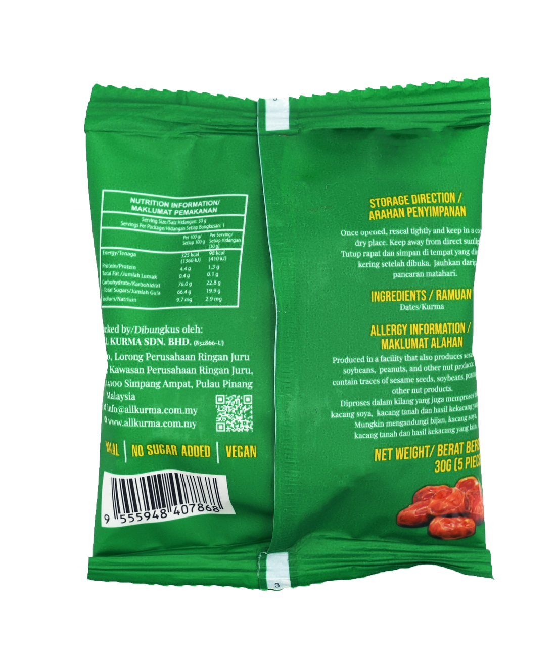 Masafii Khalas Dates Snack Pack 20x30g