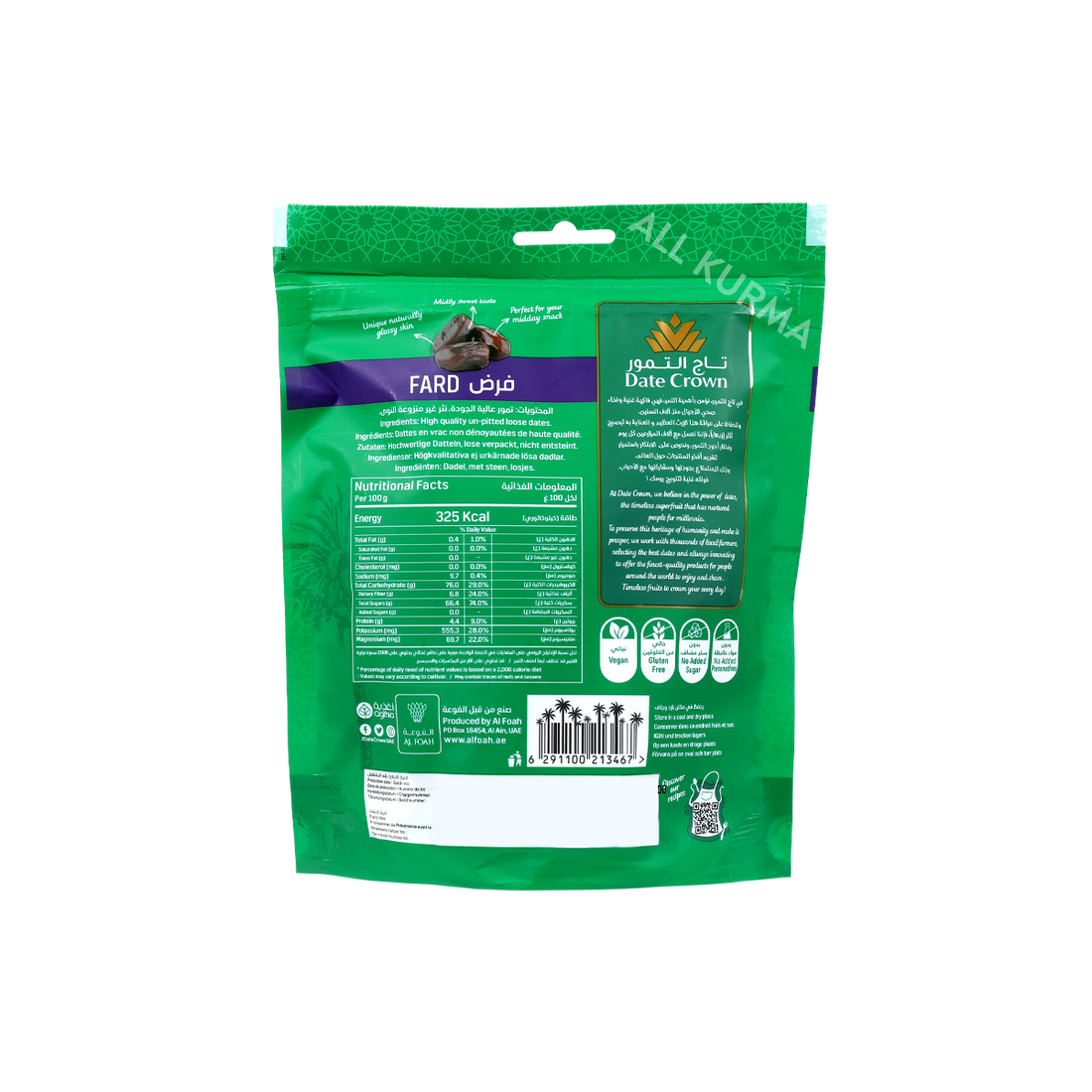 Date Crown Fardh Dates In Pouch 250g