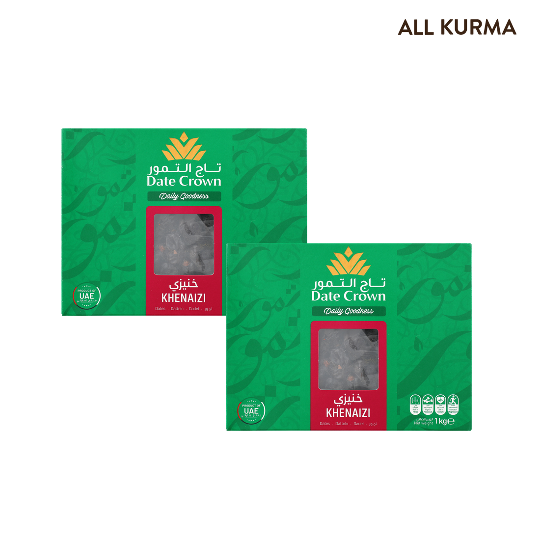 Date Crown Khenaizi Dates In Box 1kg