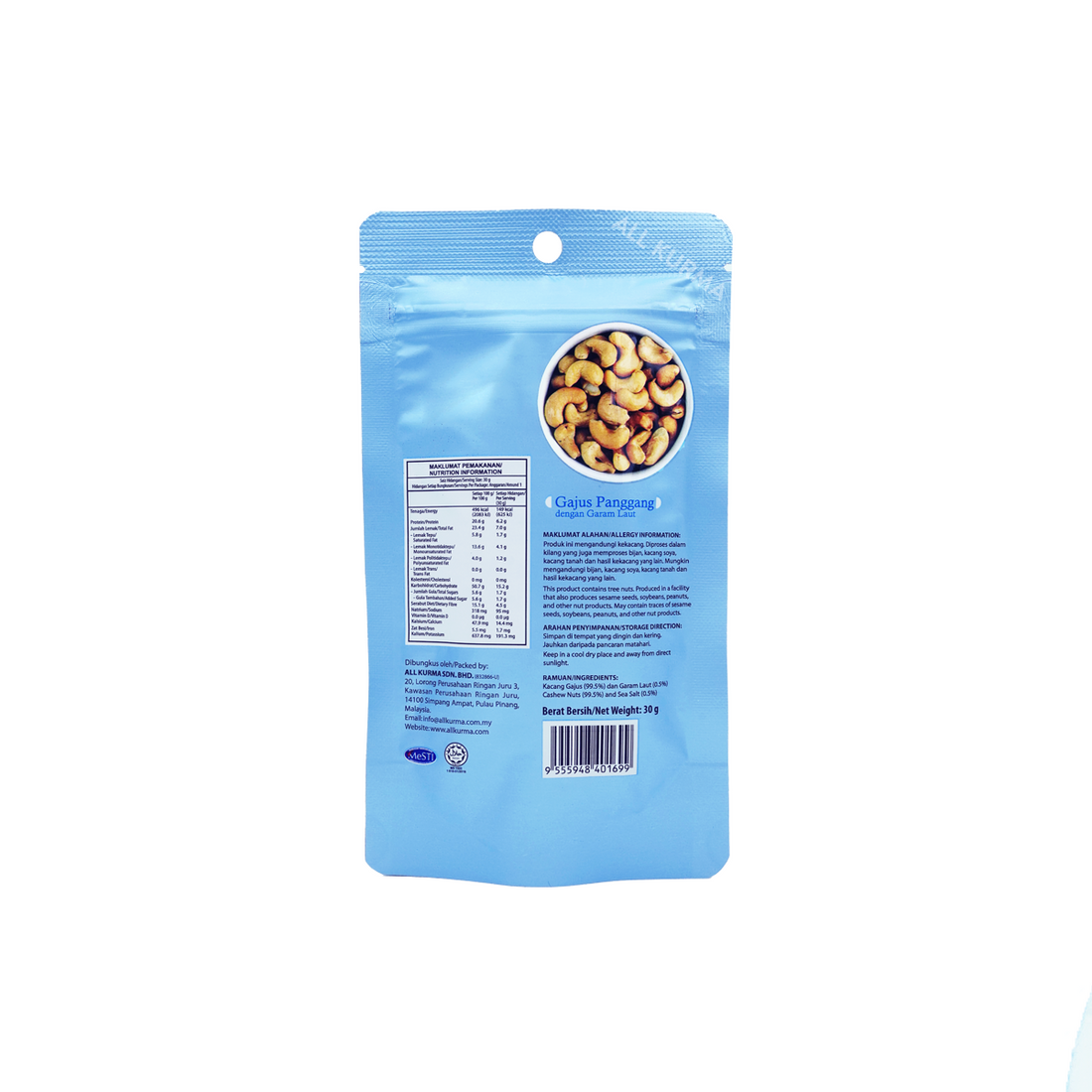 Springdale Cottage Baked Cashew With Sea Salt In Pouch 30g