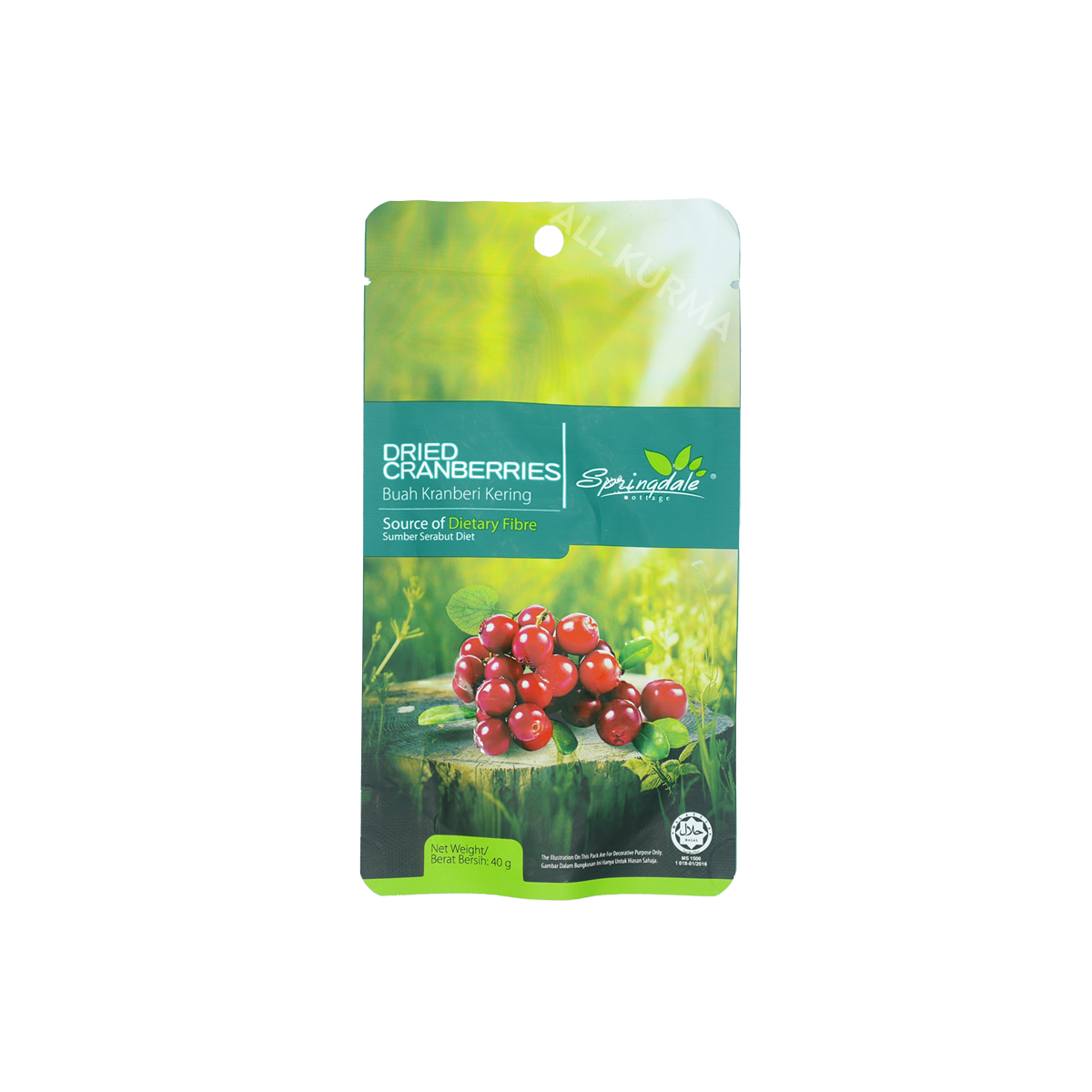 Springdale Cottage Dried Cranberries 40g | Antioxidant Healthy Snack ...